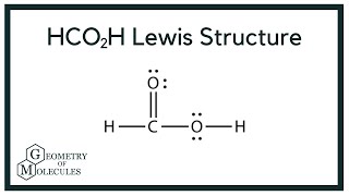 HCO2H Lewis Structure Formic or Methanoic acid [upl. by Illyes902]