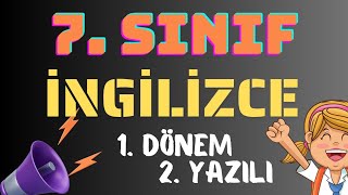 7 Sınıf İngilizce 1 Dönem 2 Yazılı Soruları  Yeni Sistem [upl. by Anidem]