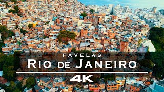 Favelas  Rio de Janeiro Brazil 🇧🇷  by drone 4K [upl. by Hutchins]