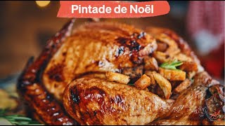 Recette de pintade de Noël farcie maison [upl. by Haggai]