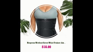 Neoprene Workout Corset Waist Trainer Amazon Shorts [upl. by Ahseuqram]