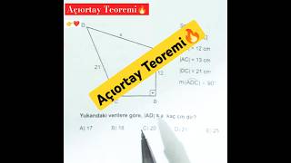 Açıortay Teoremi   Geometri 1 Net🔥 soruçözümü yks tyt geometri geometry yks2025tayfa [upl. by Salomone]