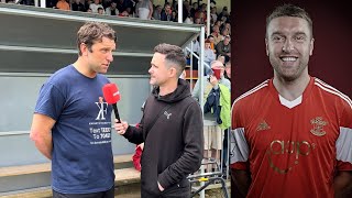 PreMatch Interview with Rickie Lambert Before His Saints Legends Debut [upl. by Isied240]