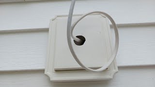 Installation of a junction box for an outdoor light outlet in the siding mounting block [upl. by Spike865]