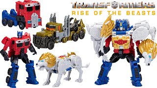 Transformers Beast Combiner Optimus Prime and Battle Changer Scourge New Rise of the Beasts Toys [upl. by Suiravat]