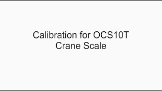 Calibration  OCS10T [upl. by Kra]