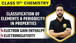 Class 11 Chemistry Ch 3  Electron Gain Enthalpy  Electronegativity  Classification of Elements [upl. by Aniloj]