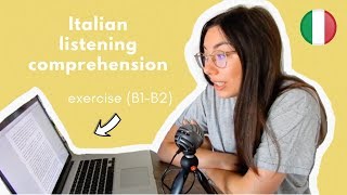 Italian listening comprehension il bar italiano B1B2 ita audio  transcript [upl. by Lonee]