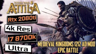 Total War Attila  Medieval Kingdoms 1212 AD Mod Epic Battle Empire of Epirus vs Latin Empire [upl. by Atinek]