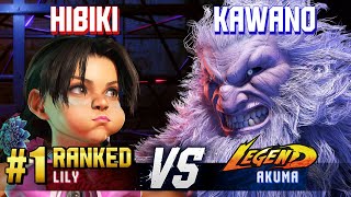 SF6 ▰ HIBIKI 1 Ranked Lily vs KAWANO Akuma ▰ High Level Gameplay [upl. by Yrrap]