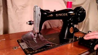 Serviced and Rewired Strong Vintage 1949 Singer 1591 Sewing Machine AJ075039 [upl. by Rattray]