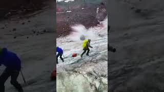 Rockfall on Elbrus5642m northkarakoram k2 shorts 2k25season reel’s pakistan bottleneck [upl. by Kat]