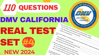 California DMV Knowledge Practice Test 2024  SET 4  DMV Permit Practice Test 2024  110 questions [upl. by Nahgam721]