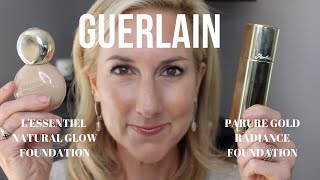 GUERLAIN LESSENTIEL NATURAL GLOW FOUNDATION VERSUS GUERLAIN PARURE GOLD RADIANCE FOUNDATION [upl. by Anitel]