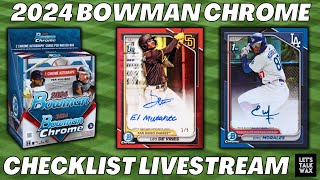 2024 Bowman Chrome Checklist amp Release Discussion  Hobby Positivity amp Negativity Welcome🥶🔥 [upl. by Anij167]