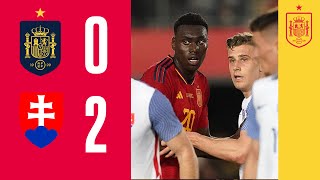 RESUMEN  España 02 Eslovaquia  Partido Internacional Amistoso  🔴 SEFUTBOL [upl. by Rebmat]