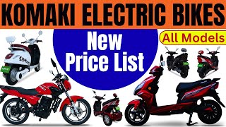 Komaki Electric Bike Price List 2024  Electric Scooter Price List in India [upl. by Enyallij]