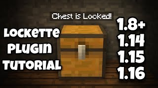 How To Lock Your Chests Furnaces And Doors In My Minecraft Server  114115116 Lockette [upl. by Neom]