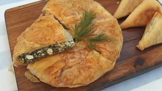 Placinta greceasca cu branza sarata si spanac  Spanakopita [upl. by Sande]