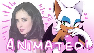 So I animated Krysten Ritter as Rouge the Bat  Sonic Movie 3 VA Prediction [upl. by Livvi]