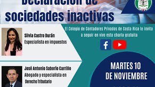 Charla quotDeclaración de Sociedades Inactivasquot [upl. by Ydur133]