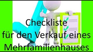 Die Checkliste für den Verkauf Ihres Mehrfamilienhauses  Teil 1  von Herbert Herrmann HHImmobilien [upl. by Leviralc]