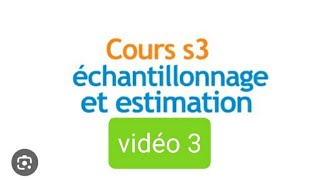 ECHANTIONNAGE ET ESTIMATION S3 rappel de probabilité  vidéo 1 [upl. by Aramac]