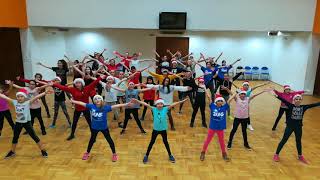 Christmas flash mob 2017 in Burgas  Learn the steps [upl. by Lowry]