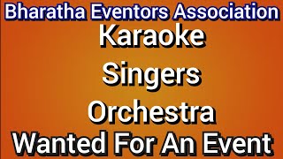 Karaoke Singing Orchestra Tamil Hindi English  Bharatha Eventors Association 91 7200323456 [upl. by Anial204]