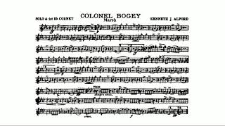 Colonel Bogey March by Kenneth J Alford  solo and 1st B flat cornet [upl. by Uzia736]