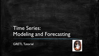 Gretl Tutorial 6 Modeling and Forecasting Time Series Data [upl. by Aelem]