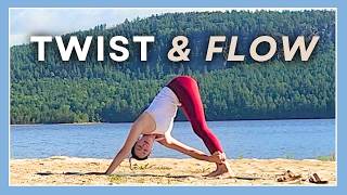 Twist And Flow  15 Minute Yoga Routine [upl. by Atteloj]