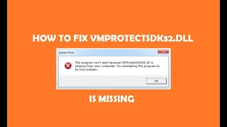 How to FIX VMPROTECTSDK32DLL IS MISSING  Easy Method [upl. by Finstad117]