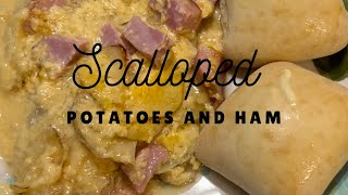 Homemade Cheesy Scalloped Potatoes and Ham  Comfort Food  Fall Cooking [upl. by Aneed]