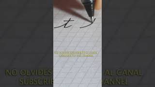 COMO HACER letra T en CURSIVA MINUSCULA  HOW TO MAKE letter T in CURSIVE letra cursiva Caligrafia [upl. by Akimas842]