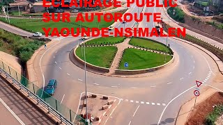 ÉCLAIRAGE PUBLIC AUTOROUTE YAOUNDÉNSIMALEN [upl. by Bergren672]