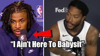 Derrick Rose MESSAGE TO Ja Morant quotIm Not Here To Babysitquot [upl. by Ytinav]