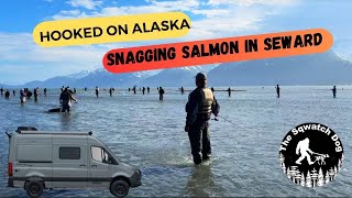 Alaska AdVANture  Day 235  Hooked On Alaska Snagging Salmon in Seward [upl. by Annahtur]