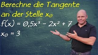 Tangente an Funktion berechnen  einfach erklärt [upl. by Ayom]