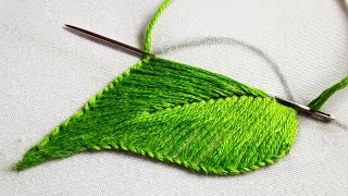 Class  2 Blanket Stitch Leaf Embroidery for beginners [upl. by Loseff276]