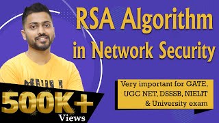 Lec84 RSA Algorithm in Network Security with examples in Hindi rsa algorithm example in hindi [upl. by Danieu]