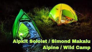 133 Alpkit Soloist amp Simond Makalu Alpine  Wild Camp  Deer Cull [upl. by Eibo]