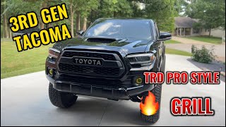 Toyota Tacoma TRD Pro Grill Install with Camera ￼￼ [upl. by Nannette]