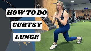 CURTSY LUNGE  BASIC TUTORIAL  RAPIDFITNESSONLINECOM [upl. by White]