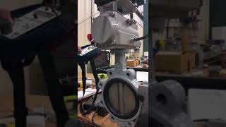 Testing Pneumatic Actuator on a Butterfly Valve [upl. by Yelsiap62]