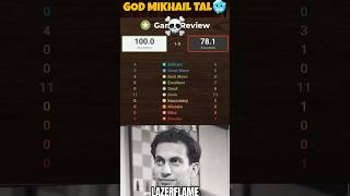 100  Accuracy Magician Of Riga Mikhail Tal mikhailtal chess chessedit shorts trend chessmen [upl. by Shiau]