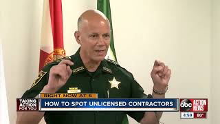 Pinellas County Sheriff arrests 39 unlicensed contractors in undercover sting [upl. by Ytirev]