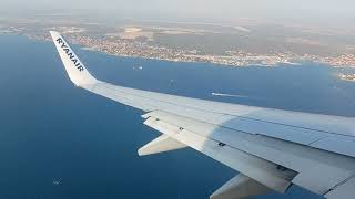 Boeing 737 800 Ryanair landing to Zadar Airport [upl. by Dorsey]