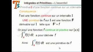 Maths TS  Intégrales et Primitives  Mathématiques Terminale BAC S 2018 [upl. by Casia639]