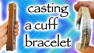 Delft Clay sand casting a silver cuff bracelet [upl. by Eurydice613]